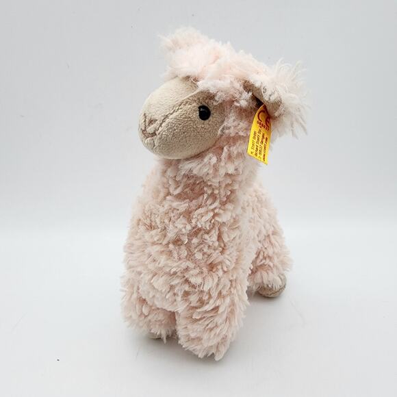 Steiff Leandro Llama Plush 6" Pink Fur Soft Cuddly Friends Stuffed Animal Toy - Picture 2 of 9